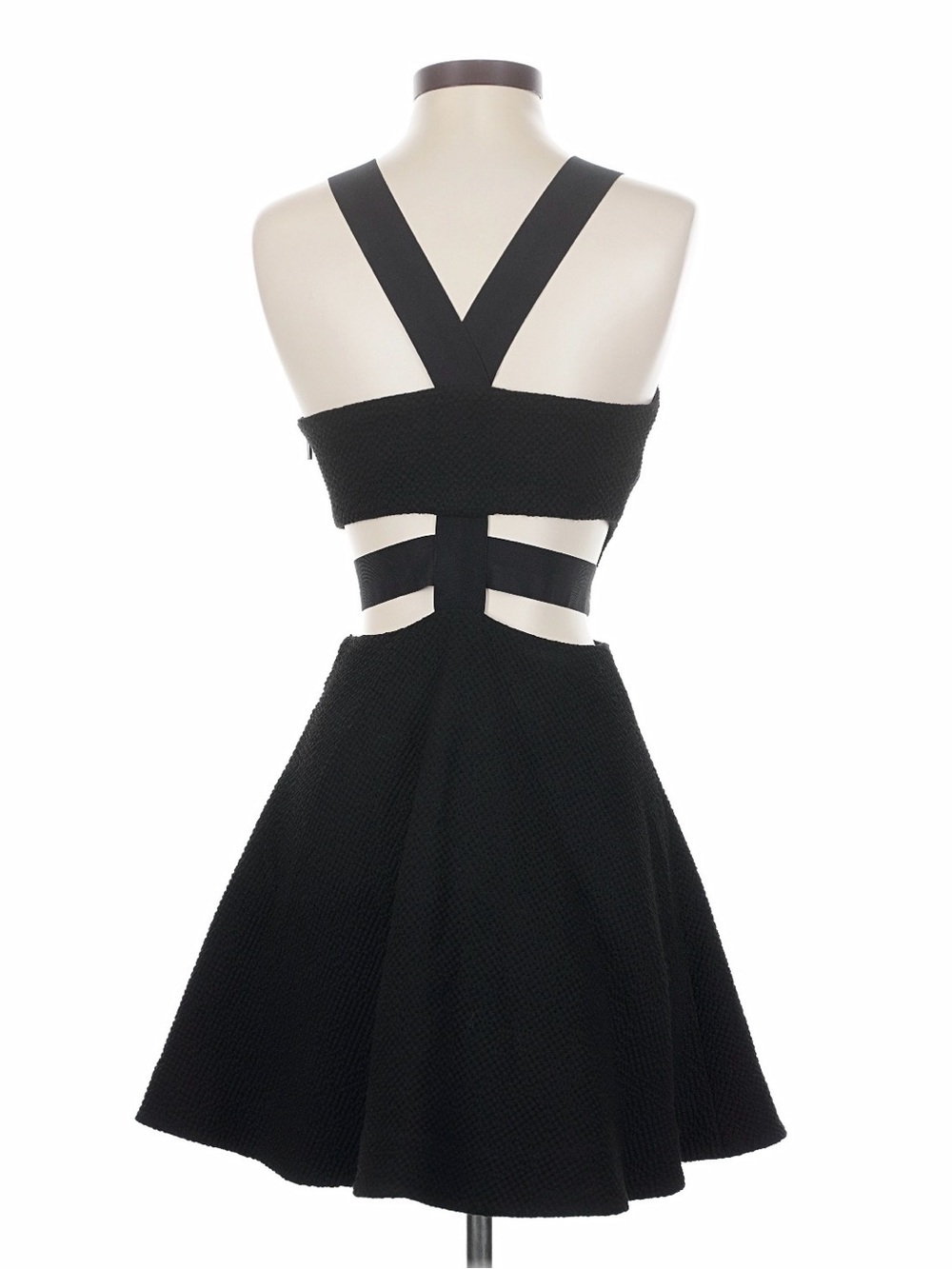 Elizabeth and James Black Cutout Midi Dress Size 0 EUC